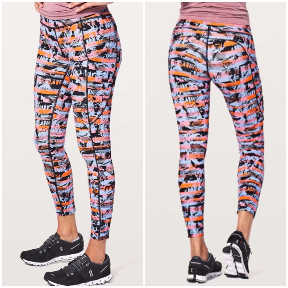 Lululemon Fast & Free 7/8 Tight II in Inversion Multi [13120]